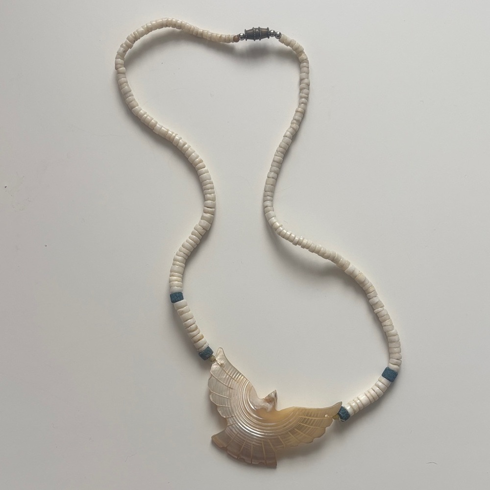 Abalone Thunderbird Beaded Necklace